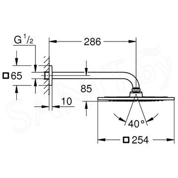 Верхний душ Grohe Rainshower F-series 10" 26070000