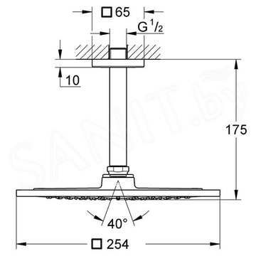 Верхний душ Grohe Rainshower F-series 10" 26071000