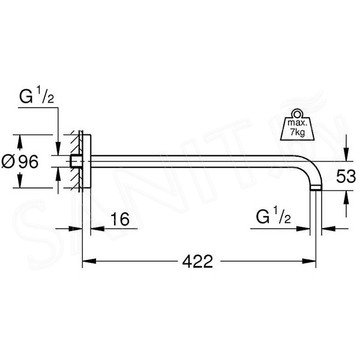 Кронштейн для верхнего душа Grohe Rainshower 26146LS0