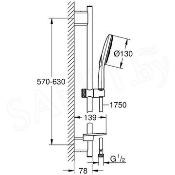 Душевой гарнитур Grohe RainShower SmartActive 130 26575000