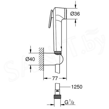 Гигиеническая лейка Grohe Tempesta-F Trigger Spray 30 27513001