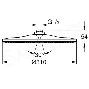 Верхний душ Grohe Rainshower 310 Mono 26561LS0