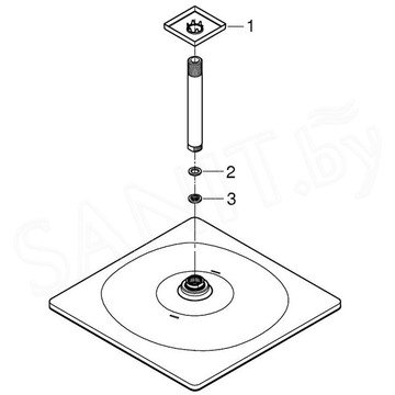 Верхний душ Grohe Rainshower Mono 310 Cube 26566AL0