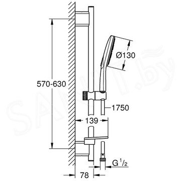 Душевой гарнитур Grohe RainShower SmartActive 130 26576LS0