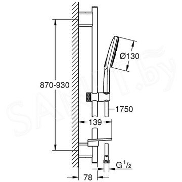 Душевой гарнитур Grohe RainShower SmartActive 130 26578LS0