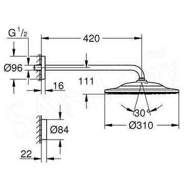 Верхний душ Grohe Rainshower 310 SmartConnect 26640000