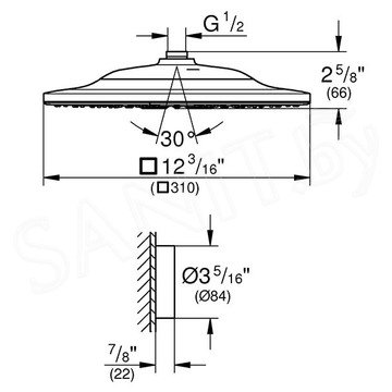 Верхний душ Grohe Rainshower 310 SmartConnect 26643000