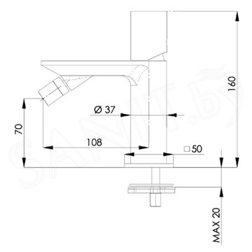 Смеситель для биде Remer Edge EG520CFP / EG520NO