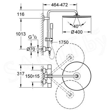 Душевая стойка Grohe Rainshower 400 27174001 с термостатом