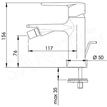 Смеситель для биде Remer Vanity V20