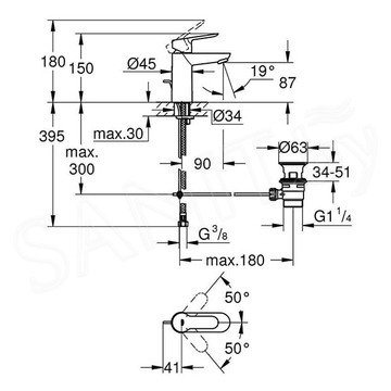 Смеситель для умывальника Grohe BauEdge 23328000