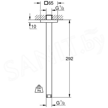 Кронштейн для верхнего душа Grohe Rainshower neutral 27484000