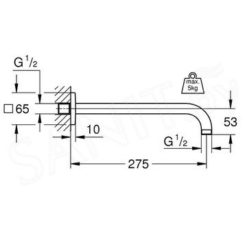 Кронштейн для верхнего душа Grohe Rainshower neutral 27488000