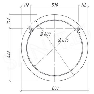 Зеркало Caprigo Valletta 80 35330