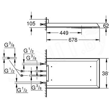 Верхний душ Grohe Rainshower F-series (3 режима) 27938001