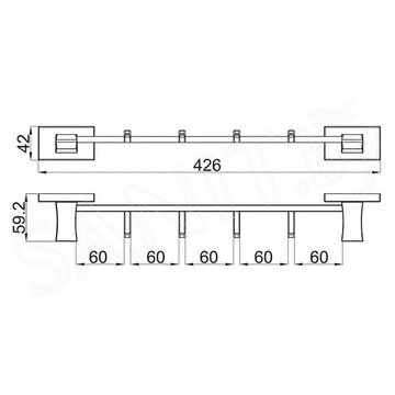 Планка с крючками Gappo G0716-43