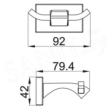 Крючок Gappo G0705-29 двойной