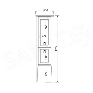 Пенал Caprigo Jersey 34350 L-SF013 / R-SF013