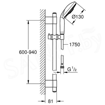 Душевой гарнитур Grohe Rainshower Classic 130 28769001