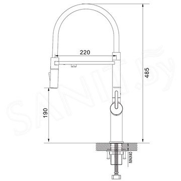 Смеситель для кухонной мойки Rose R458H / R458T под фильтр