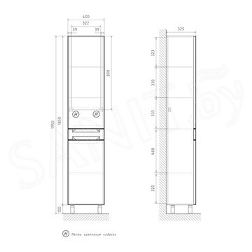 Пенал Equil Corner 40 напольный