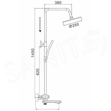 Душевая стойка Rose R3936G