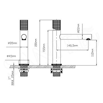 Смеситель для умывальника Vincea Groove VBF-4G1GM