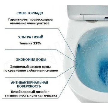 Подвесной унитаз Cerutti Sella Aria Tornado Plus CT9956 безободковый с сиденьем Soft Close