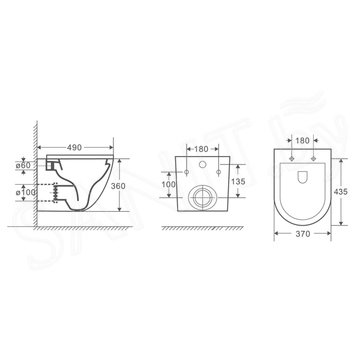 Подвесной унитаз WeltWasser Merzbach 043 MT-GR