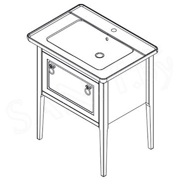 Тумба под умывальник Caprigo Jersey 75 34311-SF028 / 85 34312-SF028 / 105 34314-SF028