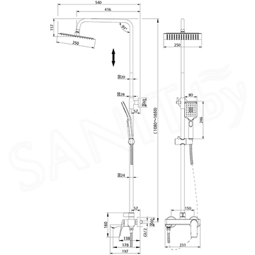 Душевая стойка Grossman Cosmo 500.K35.02.210 / 500.K35.02.420