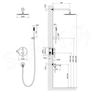 Душевая система Timo Saona SX-2379/03SM встраиваемая