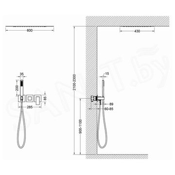 Душевая система Timo Selene SX-2129/00SM встраиваемая