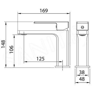 Смеситель для умывальника Grossman Style 510.K35.05.100