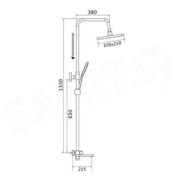 Душевая стойка Shevanik S9936H