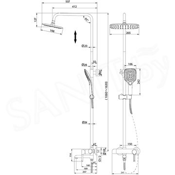 Душевая стойка Grossman Alba 500.K35.06.100/000