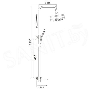 Душевая стойка Shevanik S9936T