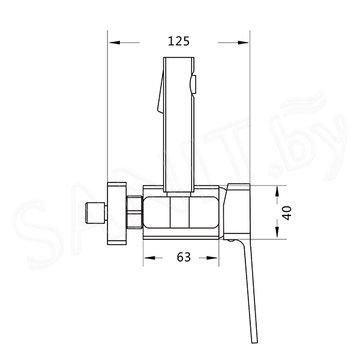 Смеситель для биде Shevanik S9905G-1