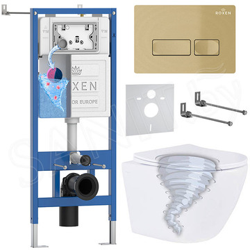 Комплект инсталляции 6 в 1 Roxen StounFix Dual Fresh 968332 с аромадозатором