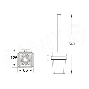 Ершик для унитаза Shevanik SG5600G