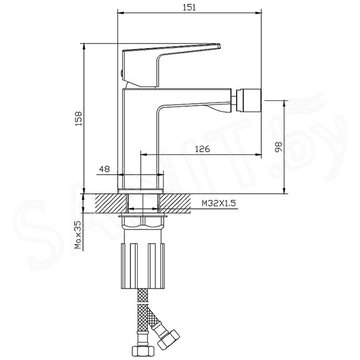 Смеситель для биде Splenka S01.50.06