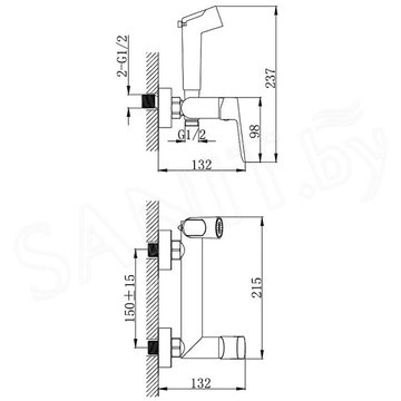 Смеситель для биде Splenka S41.51.03