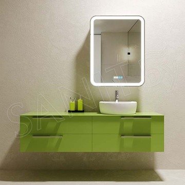 Шкаф-зеркало Silver Mirrors Фиджи 60 с часами