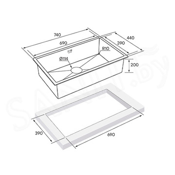 Кухонная мойка Paulmark Valde PM217444-BS