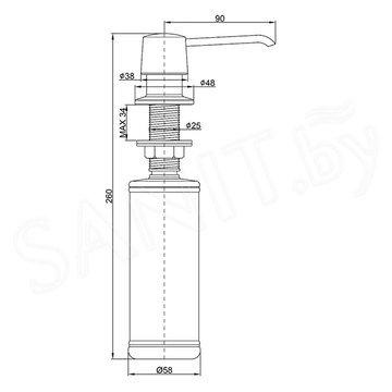 Дозатор для моющих средств Paulmark Sauber D001-308