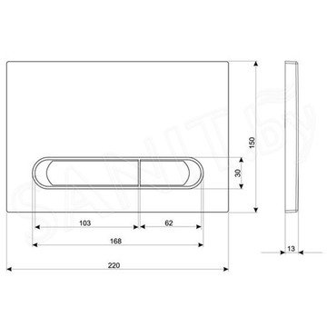 Инсталляция для унитаза Cersanit Link Pro S-IN-MZ-LINK_PRO с кнопкой Estetica 64110