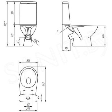 Напольный унитаз Cersanit Flavis 64288