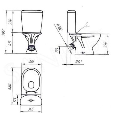 Напольный унитаз Cersanit Nick (S-KO-NIC031-ST-P-w)