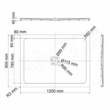 Душевой поддон Wasserkraft Dinkel 58T07