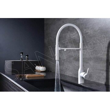 Смеситель для кухонной мойки Paulmark Magneto One Ma213188-WH с подключением к фильтру воды
